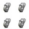 Service Caster 3 Inch Gray Polyurethane Wheel Swivel Bolt Hole Caster Set SCC-BH20S314-PPUB-4 - alternate 1